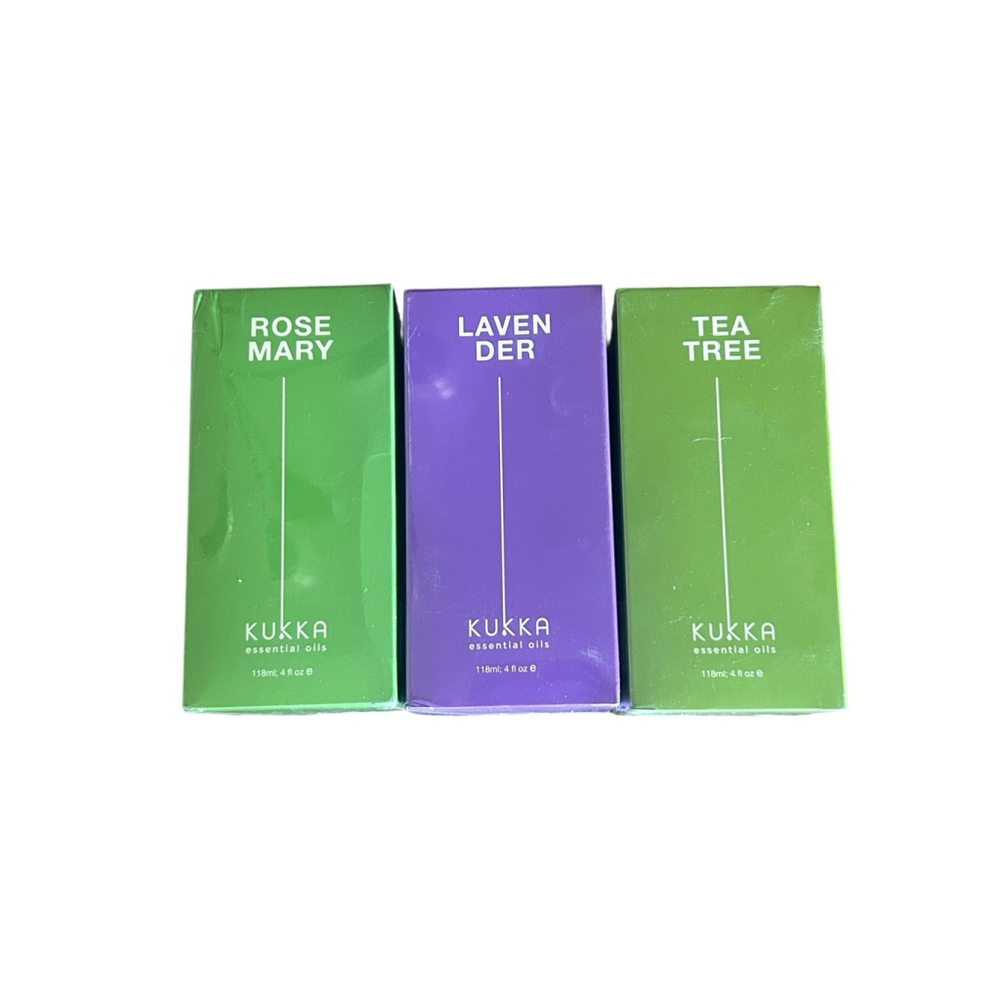 Kukka Wellness Tea Tree Lavender Rosemary Essential Oils 4 fl oz